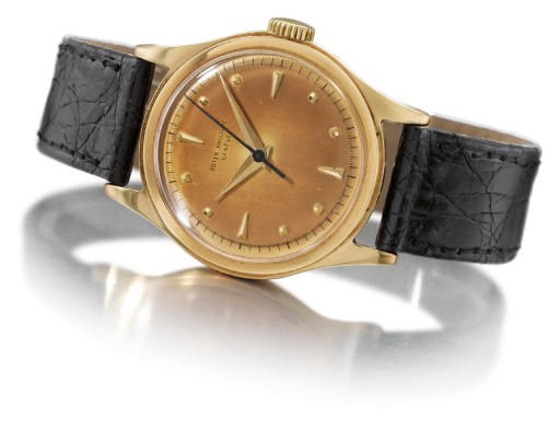 Patek Philippe. A fine 18K gold water-resistant wristwatch with sweep centre seconds