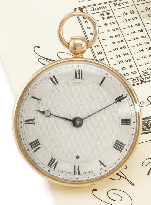 Breguet. A fine 18K pink gold openface quarter repeating cylinder watch