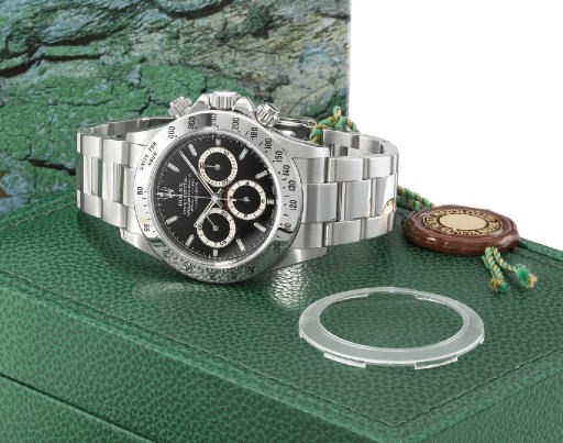 Rolex. A stainless steel self-winding water-resistant chronograph wristwatch with bracelet