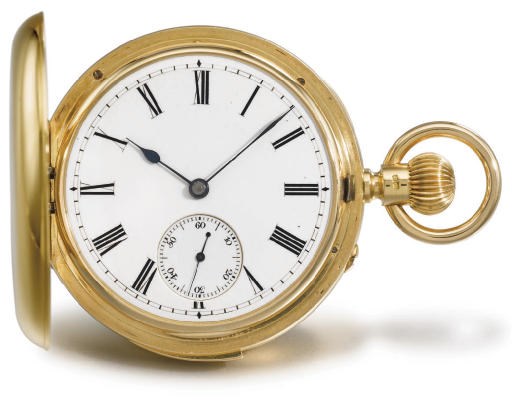 Baume. A fine 18K gold hunter case minute repeating keyless lever watch