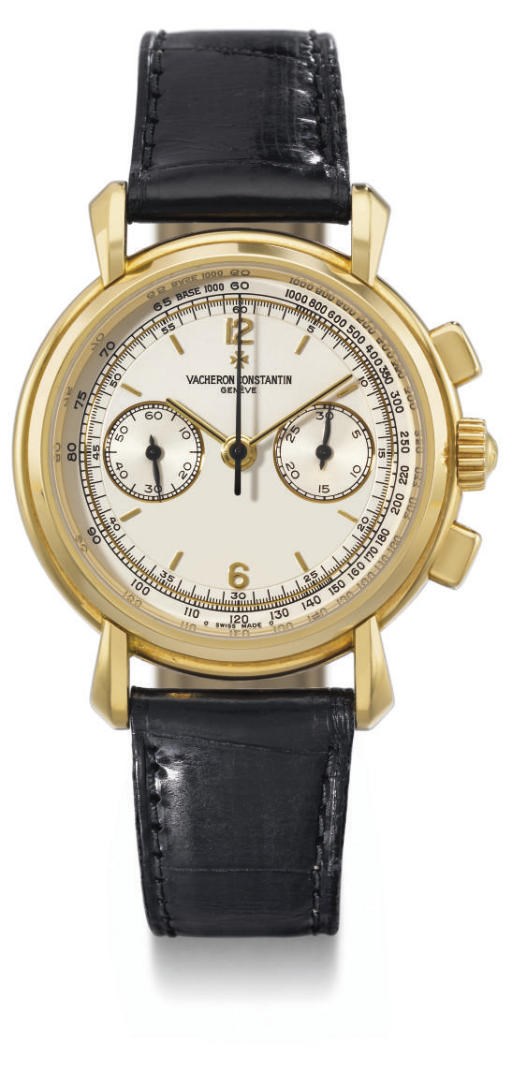 Vacheron Constantin. A fine 18K gold chronograph wristwatch