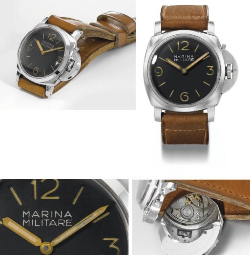 Rolex made for Panerai. An extremely rare and large stainless steel water-resistant diver's wristwatch