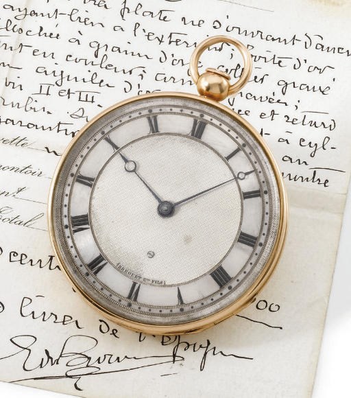 Breguet. A fine and large 18K pink gold jump hour hand half quarter repeating openface cylinder watch