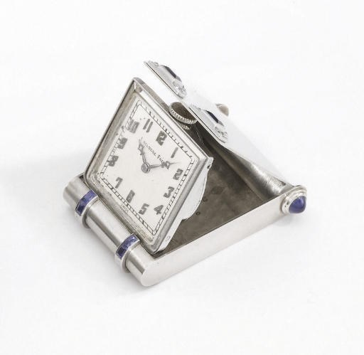 Vacheron Constantin & Verger Freres. A fine platinum, diamond and sapphire-set Art Deco purse watch
