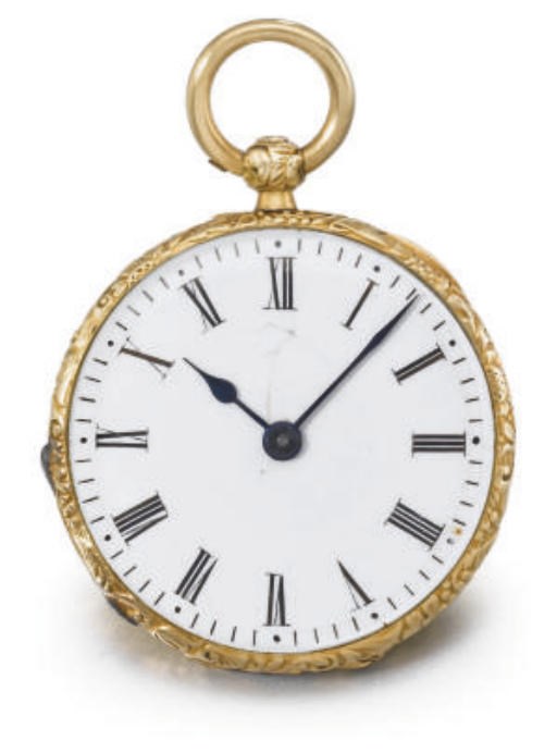 Lepaute. A fine and unusual miniature 18K openface cylinder movement