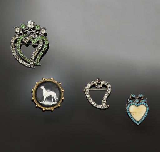 A group of 19th century paste and gemset jewellery