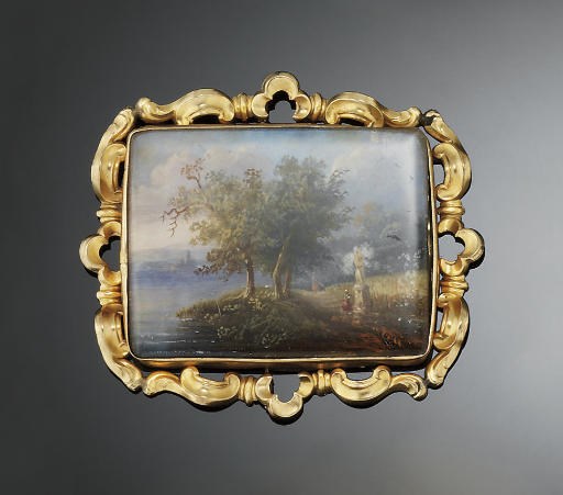 A 19th century painted minature panel