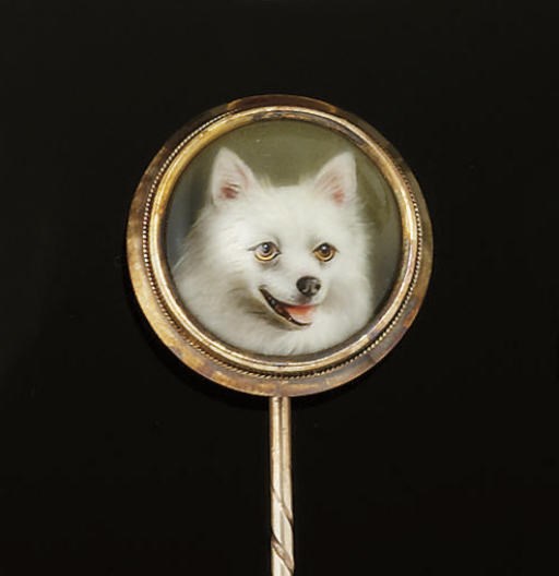 A late Victorian enamel stickpin, by William B Ford