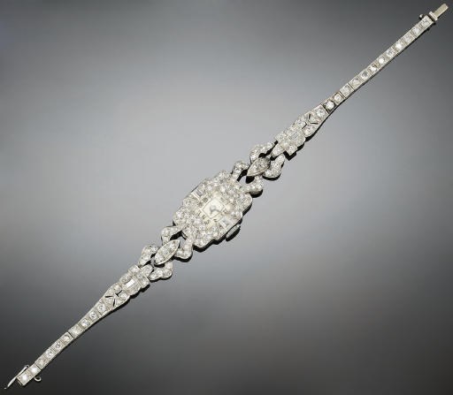 A lady's diamond wristwatch