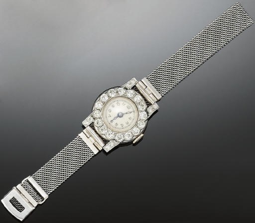 A lady's diamond wristwatch