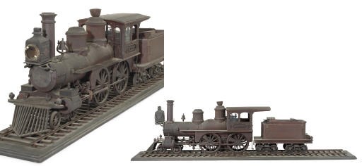 AN OAK BUILDER'S MODEL OF THE 4-0-0 LOCOMOTIVE ALPHA