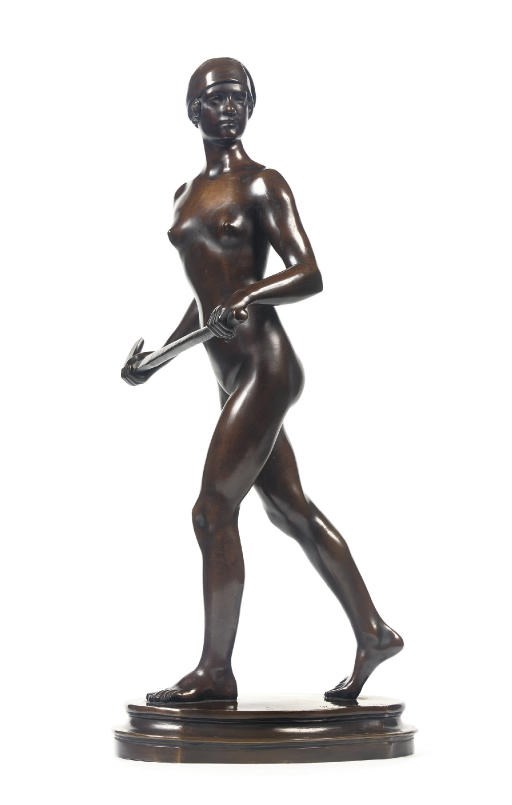 CAST BY THE DÜSSELDORFER BRONZEBILDGIESSEREI FROM A MODEL BY KARL JANSSEN (GERMAN, 1855-1927)