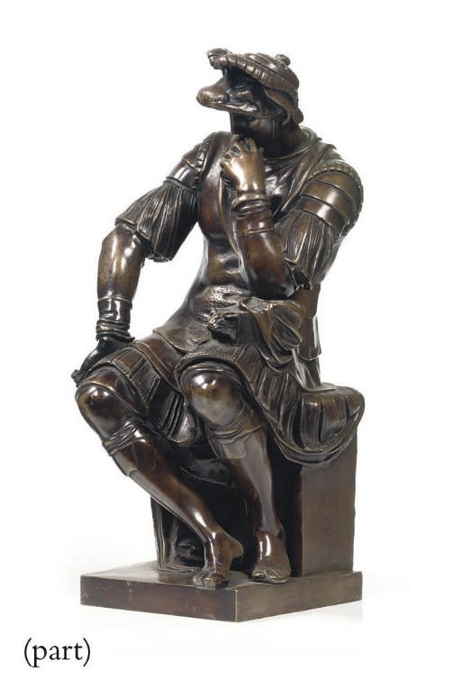 REDUCTION CAST AFTER THE MARBLE FIGURE BY MICHELANGELO (1475-1564), LATE 19TH OR EARLY 20TH CENTURY
