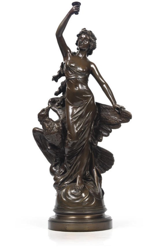 CAST FROM THE MODEL BY EDOUARD DROUOT (FRENCH 1859-1945)