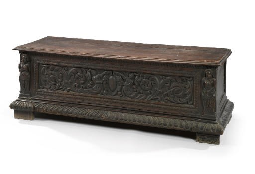 A NORTH ITALIAN WALNUT CASSONE