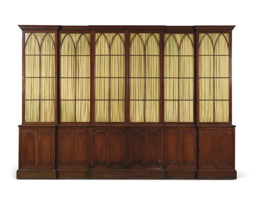 A REGENCY MAHOGANY LIBRARY BOOKCASE