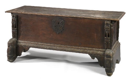 AN ITALIAN WALNUT CASSONE