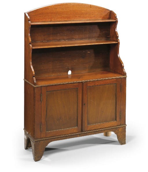 A VICTORIAN MAHOGANY OPEN BOOKCASE
