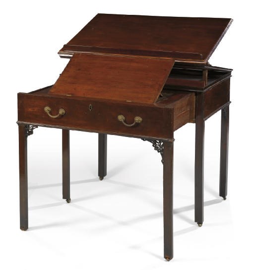 A MAHOGANY ARCHITECT'S TABLE