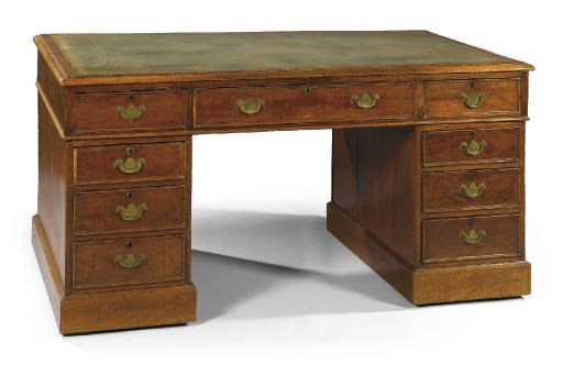 A VICTORIAN MAHOGANY PARTNERS' DESK