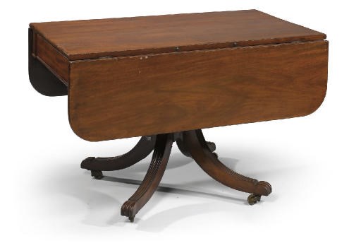 A GEORGE IV MAHOGANY DROP-LEAF BREAKFAST TABLE