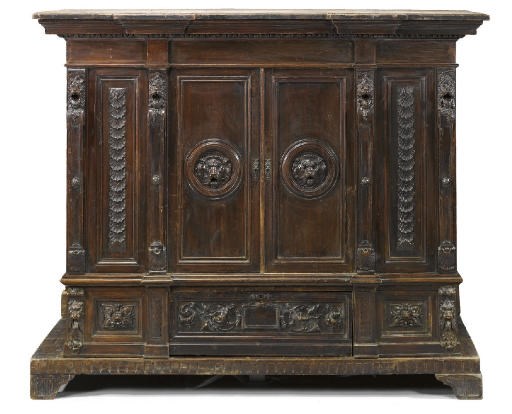 AN ITALIAN WALNUT ARMADIO
