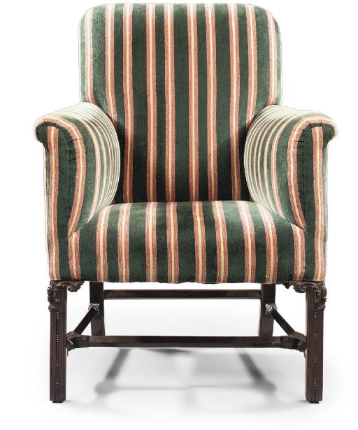 A GEORGE III MAHOGANY BERGERE