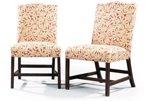 A PAIR OF GEORGE III MAHOGANY SIDE CHAIRS