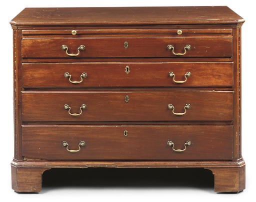 A GEORGE III MAHOGANY DRESSING-CHEST