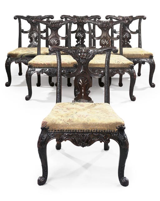 A SET OF SIX LATE VICTORIAN MAHOGANY SIDE CHAIRS