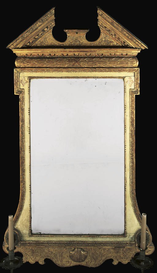 A GEORGE II GILTWOOD AND WHITE-PAINTED GIRANDOLE