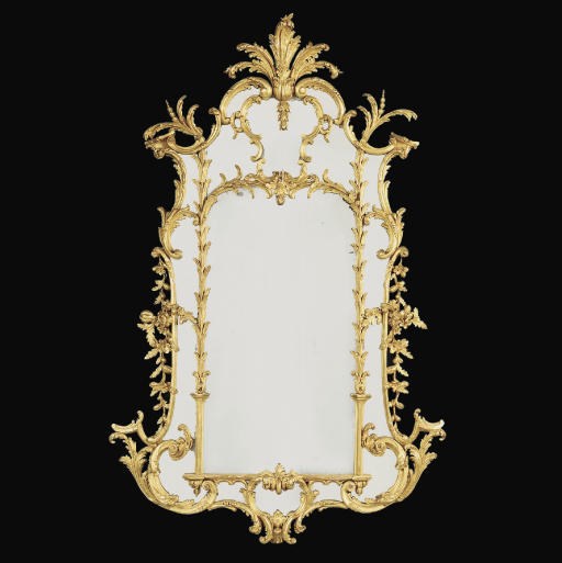 A GEORGE III GILTWOOD MIRROR