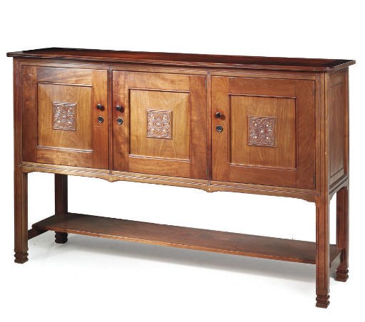 A MAHOGANY CORAMANDEL AND IVORY SIDEBOARD