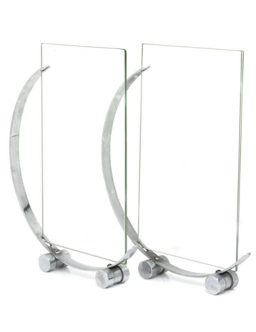 TWO CHROME-PLATED PHOTOGRAPH FRAMES