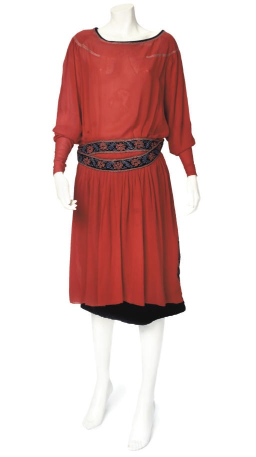 JEAN PATOU, A RUSSIAN-STYLE DRESS, EARLY 1920s