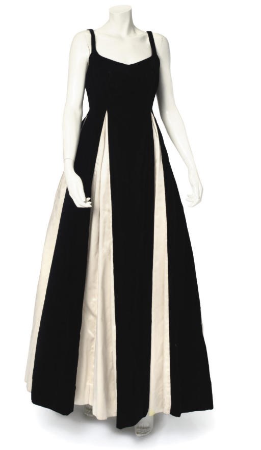 CHRISTIAN DIOR, A MONOCHROME BALLGOWN, 1950s