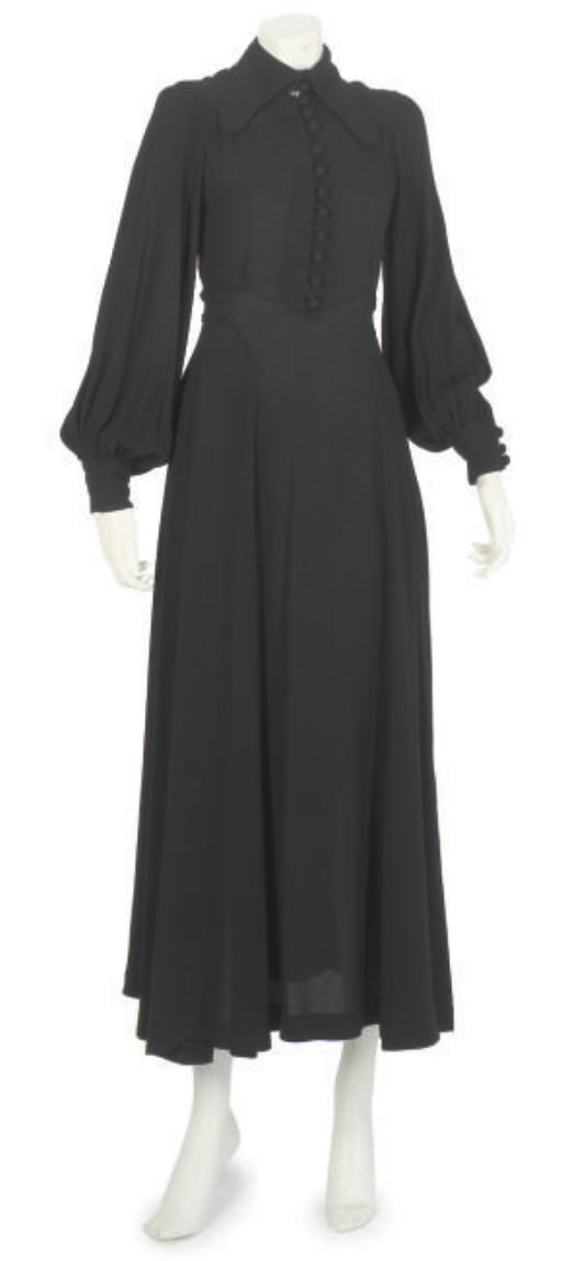 OSSIE CLARK FOR RADLEY, A BLACK CREPE MAXI DRESS