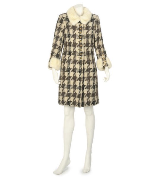 CHANEL COUTURE, A CHECKED WOOL COAT, LATE 1960S