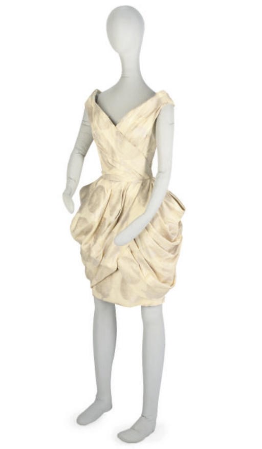 VICTOR EDELSTEIN, AN IVORY SATIN ENSEMBLE