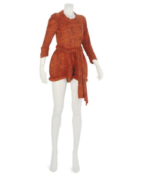 VIVIENNE WESTWOOD, A PRINT TOGA DRESS, CIRCA 1982