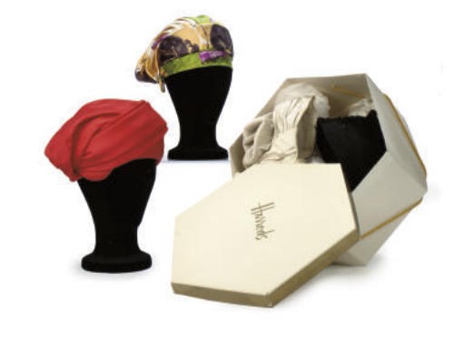 CHRISTIAN DIOR, TWO TURBANS, 1960s