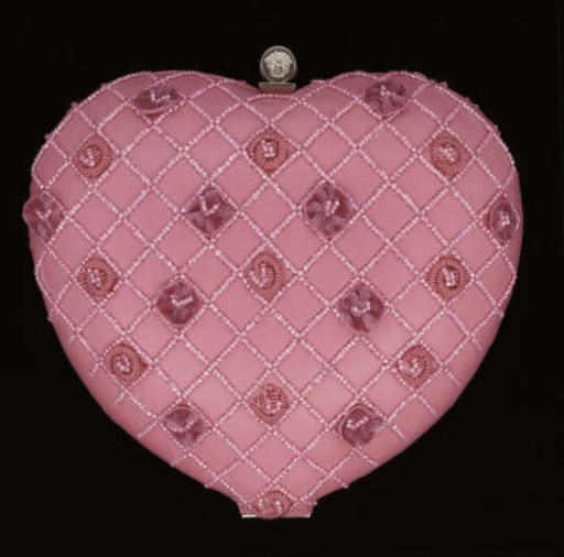 VERSACE, A HEART SHAPED CLUTCH BAG