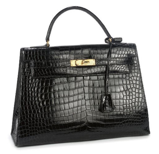HERMÈS, A BLACK CROCODILE KELLY