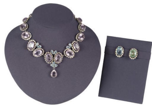 CHRISTIAN DIOR, A COSTUME JEWELLERY SET, 1950S