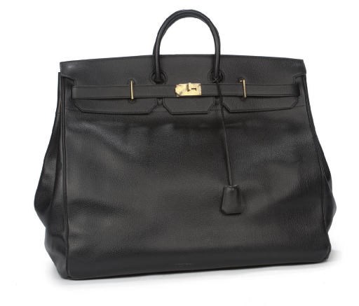 HERMÈS, A BLACK LEATHER HAUT A COURROIE