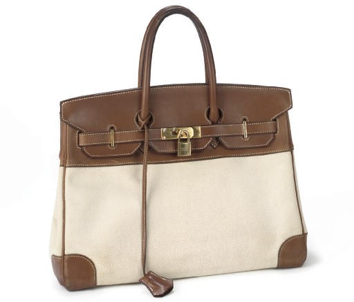 HERMÈS, A BARENIA AND TOILE BIRKIN