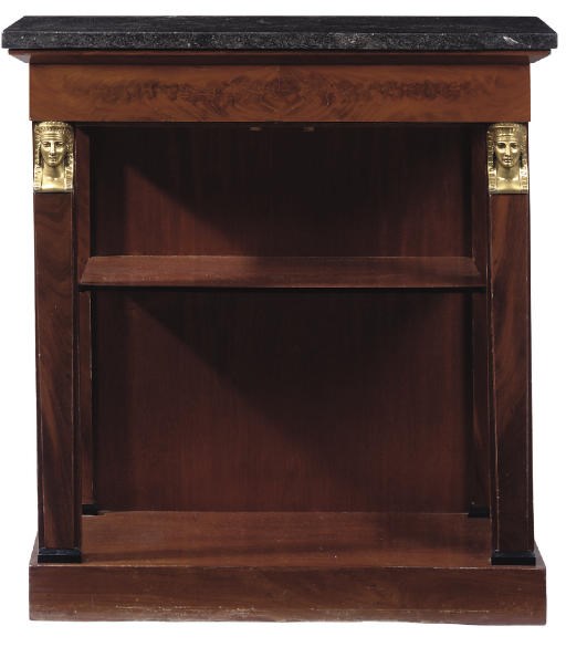 AN EMPIRE ORMOLU-MOUNTED MAHOGANY CONSOLE TABLE