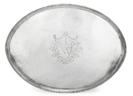 A GEORGE III SILVER SALVER