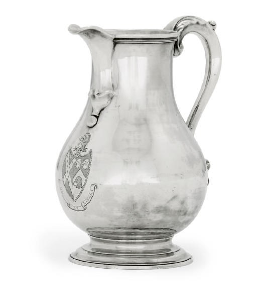 A GEORGE III SILVER BEER-JUG