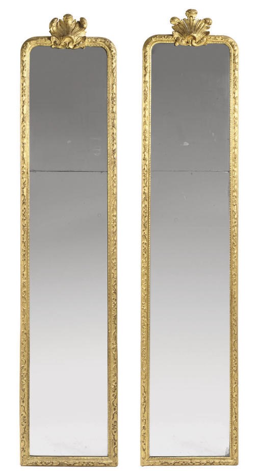 A PAIR OF FRENCH GILTWOOD PIER GLASSES